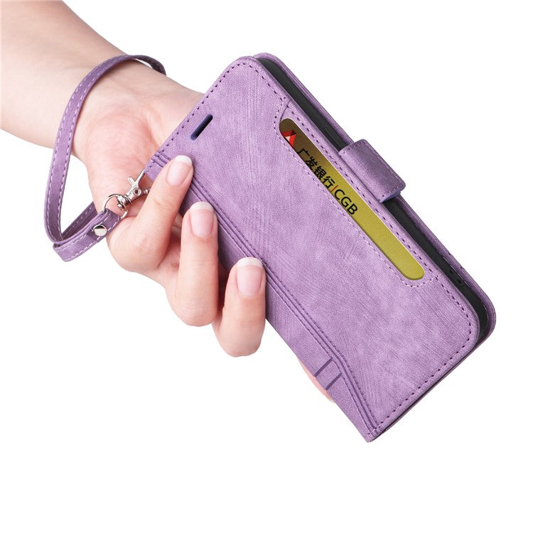 BETOPNICE 001 For vivo Y35m+ 5G / Y35+ 5G Leather Phone Case Shockproof Stand Wallet Cover - Purple