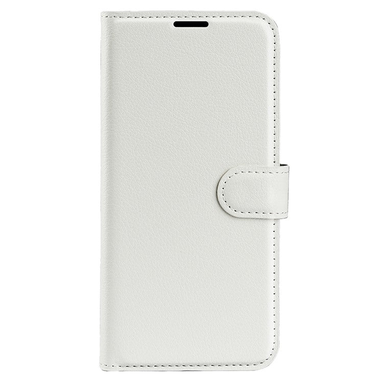 Litchi Texture Phone Case for Asus ROG Phone 7 5G , Wallet Phone Cover Stand PU Leather Shell - White
