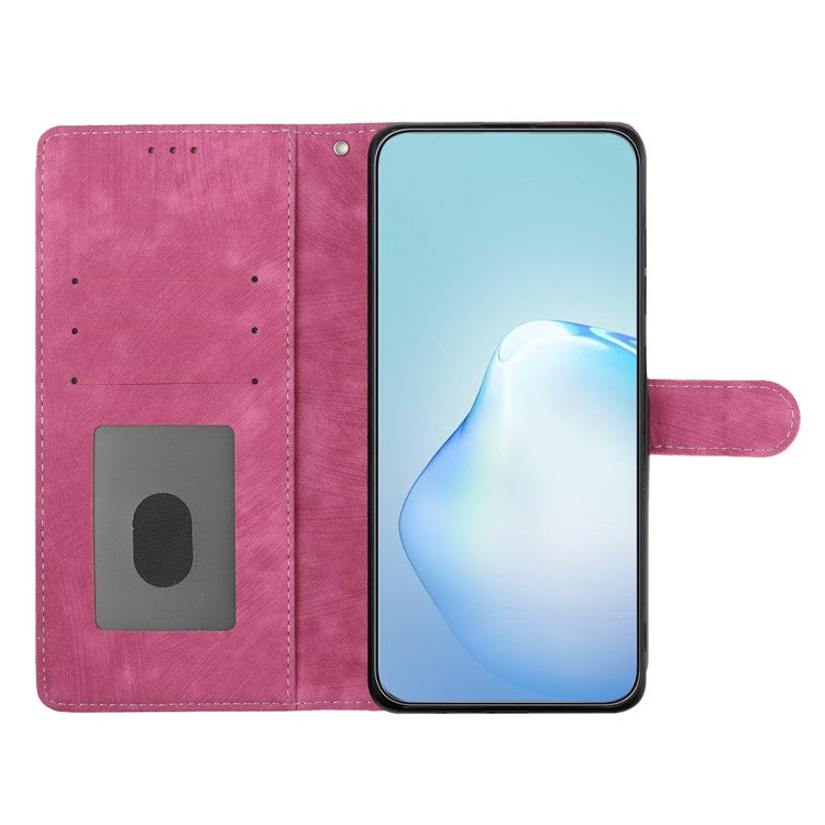 For Samsung Galaxy S23 FE Anti-Scratch Phone Shell PU Leather Wallet Case Stand Skin-touch Phone Cover - Rose