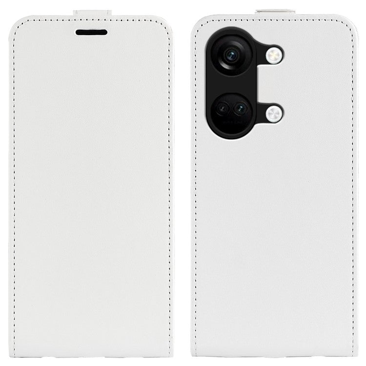 For OnePlus Ace 2V / Nord 3 5G Vertical Flip PU Leather Protective Phone Case Card Slot Cellphone Cover - White