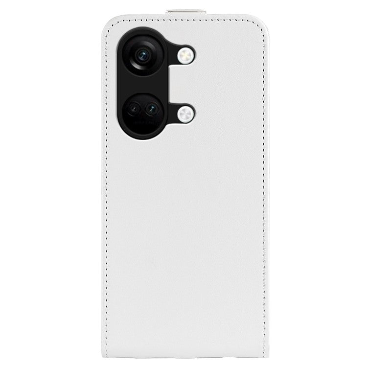 For OnePlus Ace 2V / Nord 3 5G Vertical Flip PU Leather Protective Phone Case Card Slot Cellphone Cover - White