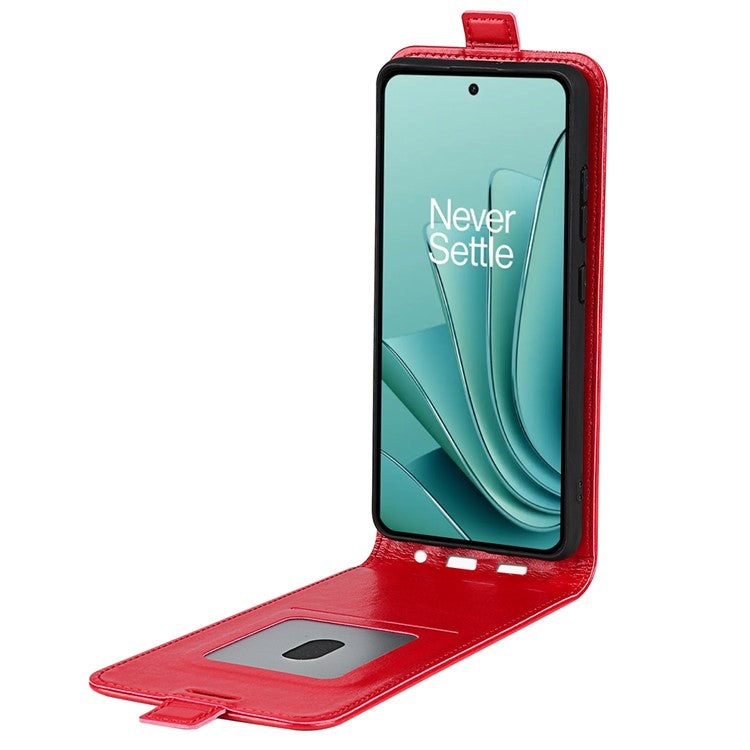 For OnePlus Ace 2V / Nord 3 5G Vertical Flip PU Leather Protective Phone Case Card Slot Cellphone Cover - Red