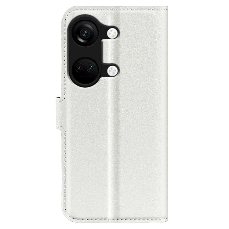 For OnePlus Ace 2V / Nord 3 5G Litchi Texture Wallet PU Leather Phone Case Stand Cover - White