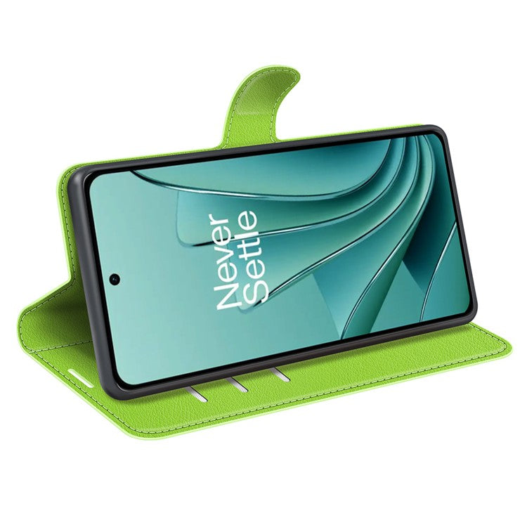 For OnePlus Ace 2V / Nord 3 5G Litchi Texture Wallet PU Leather Phone Case Stand Cover - Green