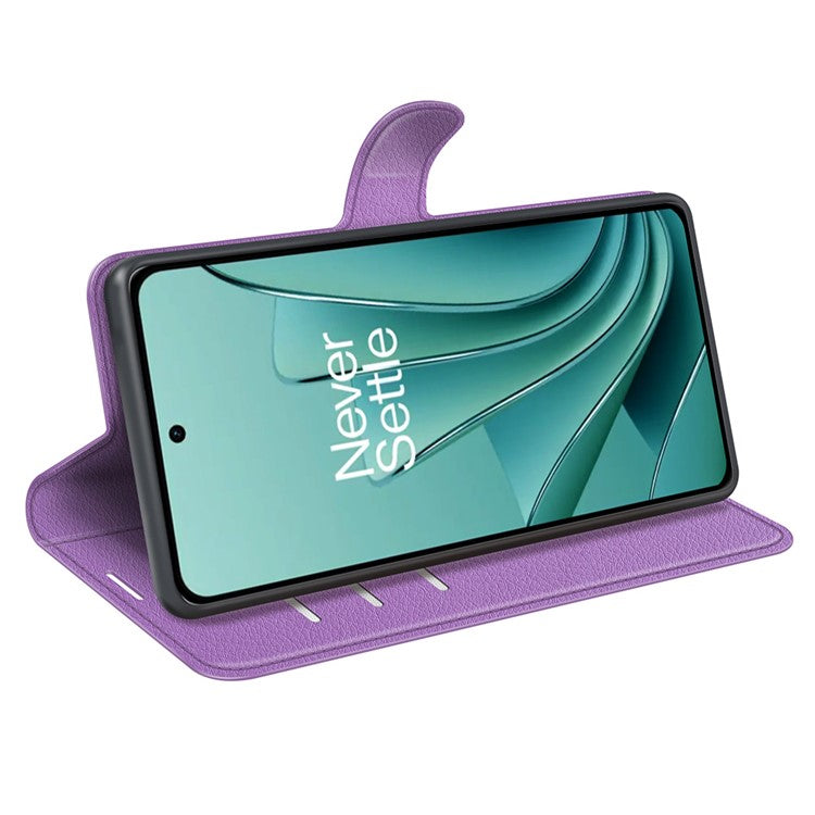 For OnePlus Ace 2V / Nord 3 5G Litchi Texture Wallet PU Leather Phone Case Stand Cover - Purple
