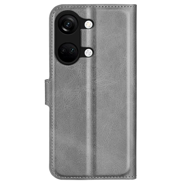 For OnePlus Ace 2V / Nord 3 5G PU Leather Wallet Case Stand Calf Texture Protective Phone Cover - Grey