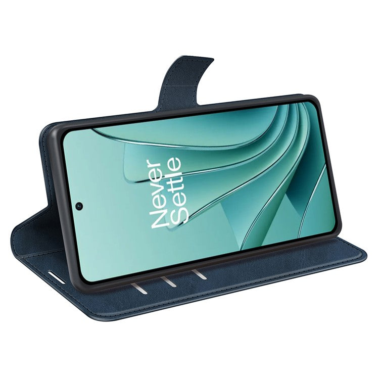 For OnePlus Ace 2V / Nord 3 5G PU Leather Wallet Case Stand Calf Texture Protective Phone Cover - Blue