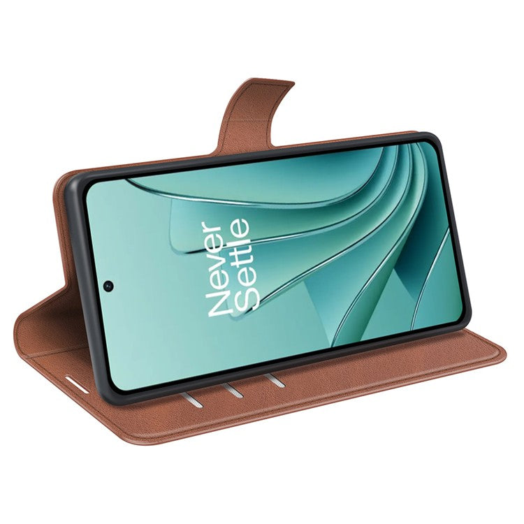 For OnePlus Ace 2V / Nord 3 5G PU Leather Wallet Case Stand Calf Texture Protective Phone Cover - Light Brown