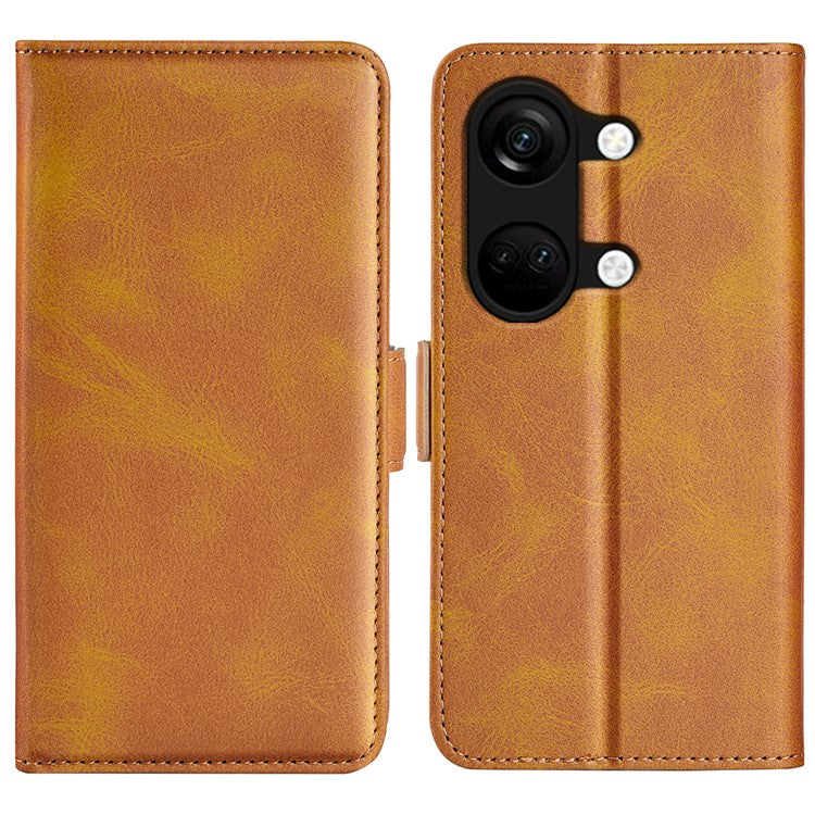 Calf Texture Stand Cover for OnePlus Ace 2V / Nord 3 5G , PU Leather+TPU Wallet Phone Case - Yellow