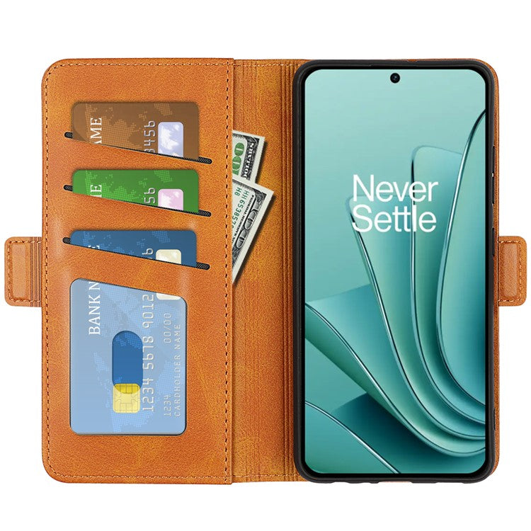 Calf Texture Stand Cover for OnePlus Ace 2V / Nord 3 5G , PU Leather+TPU Wallet Phone Case - Yellow