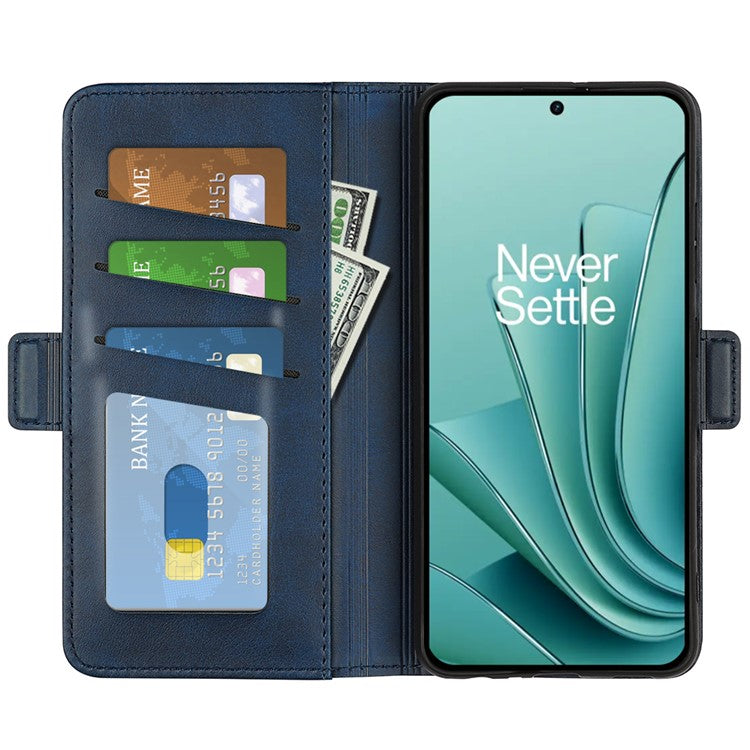 Calf Texture Stand Cover for OnePlus Ace 2V / Nord 3 5G , PU Leather+TPU Wallet Phone Case - Blue