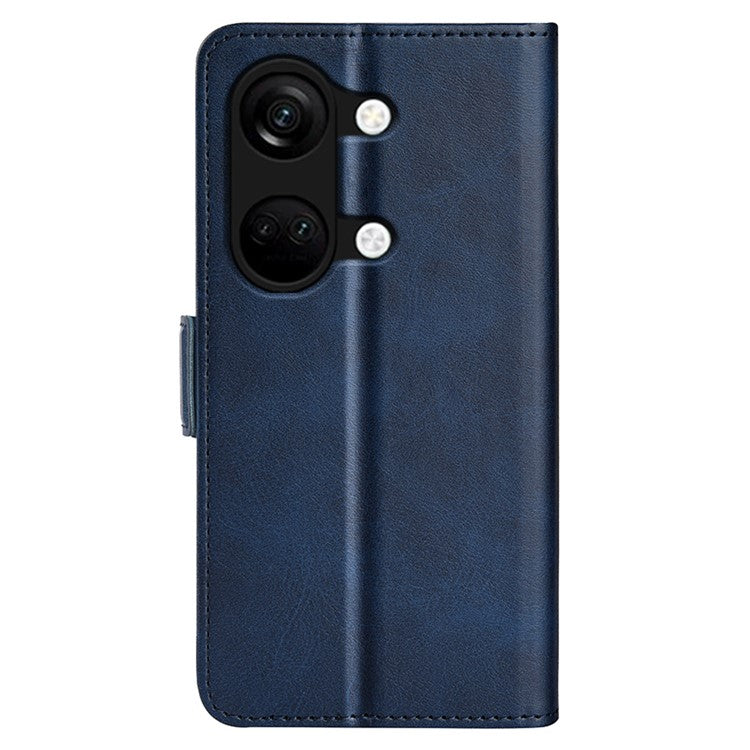 Calf Texture Stand Cover for OnePlus Ace 2V / Nord 3 5G , PU Leather+TPU Wallet Phone Case - Blue