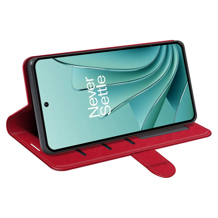 For OnePlus Ace 2V / Nord 3 5G Crazy Horse Texture Phone Wallet Case PU Leather Horizontal Stand Cover - Red