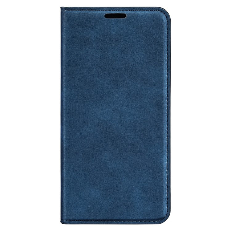 Skin-touch Stand Cover for OnePlus Ace 2V / Nord 3 5G Mobile Phone PU Leather Wallet Shell Flip Case - Blue