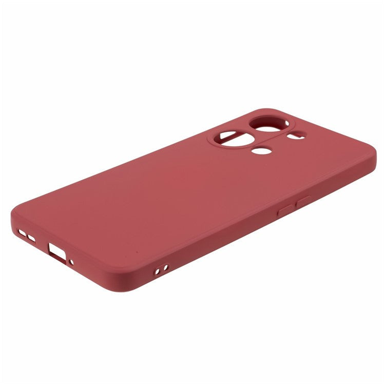 Soft TPU Shockproof Case for OnePlus Nord 3 5G / Ace 2V , Anti-Scratch Fiber Lining Rubberized Phone Cover - Hawthorn Red
