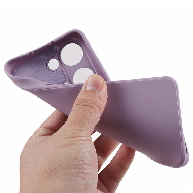 Soft TPU Shockproof Case for OnePlus Nord 3 5G / Ace 2V , Anti-Scratch Fiber Lining Rubberized Phone Cover - Purple