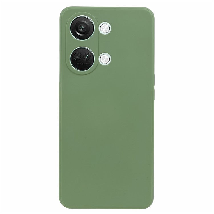 Soft TPU Shockproof Case for OnePlus Nord 3 5G / Ace 2V , Anti-Scratch Fiber Lining Rubberized Phone Cover - Bean Green