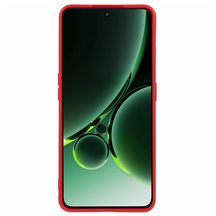 Soft TPU Shockproof Case for OnePlus Nord 3 5G / Ace 2V , Anti-Scratch Fiber Lining Rubberized Phone Cover - Red