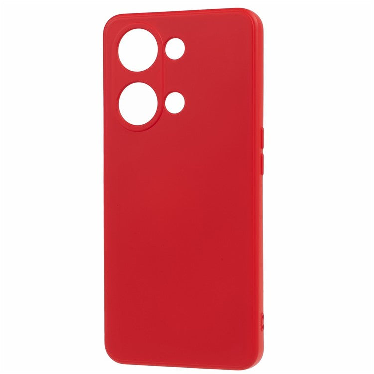 Soft TPU Shockproof Case for OnePlus Nord 3 5G / Ace 2V , Anti-Scratch Fiber Lining Rubberized Phone Cover - Red