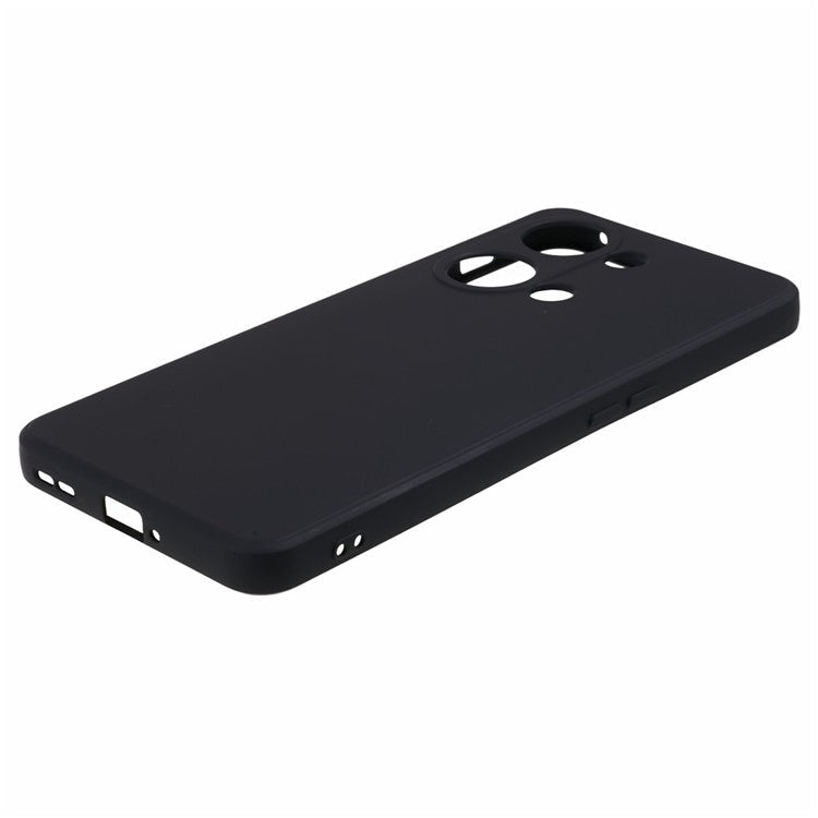 Soft TPU Shockproof Case for OnePlus Nord 3 5G / Ace 2V , Anti-Scratch Fiber Lining Rubberized Phone Cover - Black