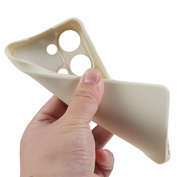 Soft TPU Shockproof Case for OnePlus Nord 3 5G / Ace 2V , Anti-Scratch Fiber Lining Rubberized Phone Cover - White