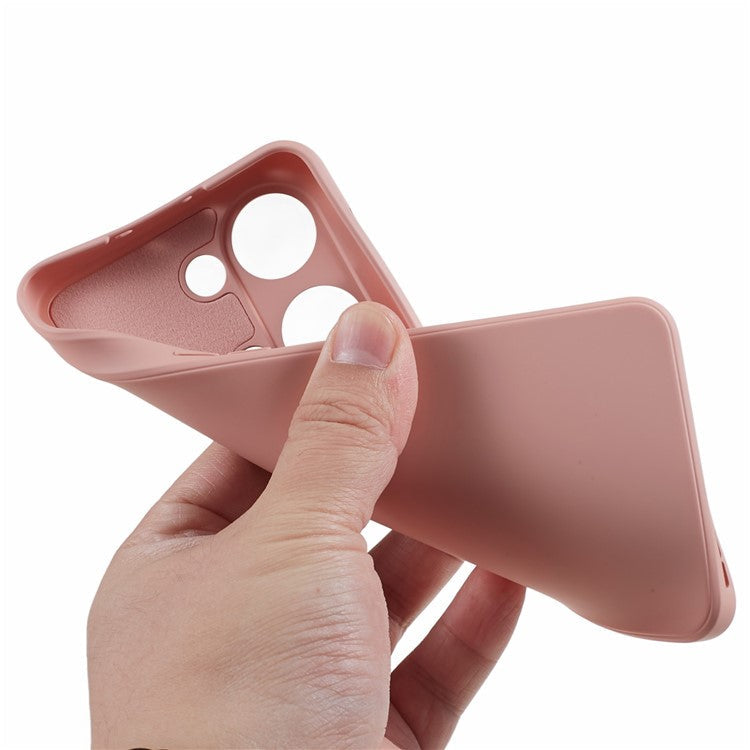 Soft TPU Shockproof Case for OnePlus Nord 3 5G / Ace 2V , Anti-Scratch Fiber Lining Rubberized Phone Cover - Pink