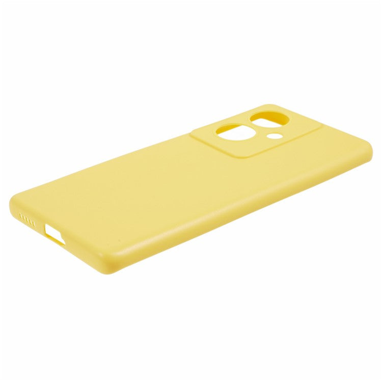 Glossy Phone Case for vivo Y78+ 5G , Candy Color Precise Cutout TPU Back Cover - Yellow