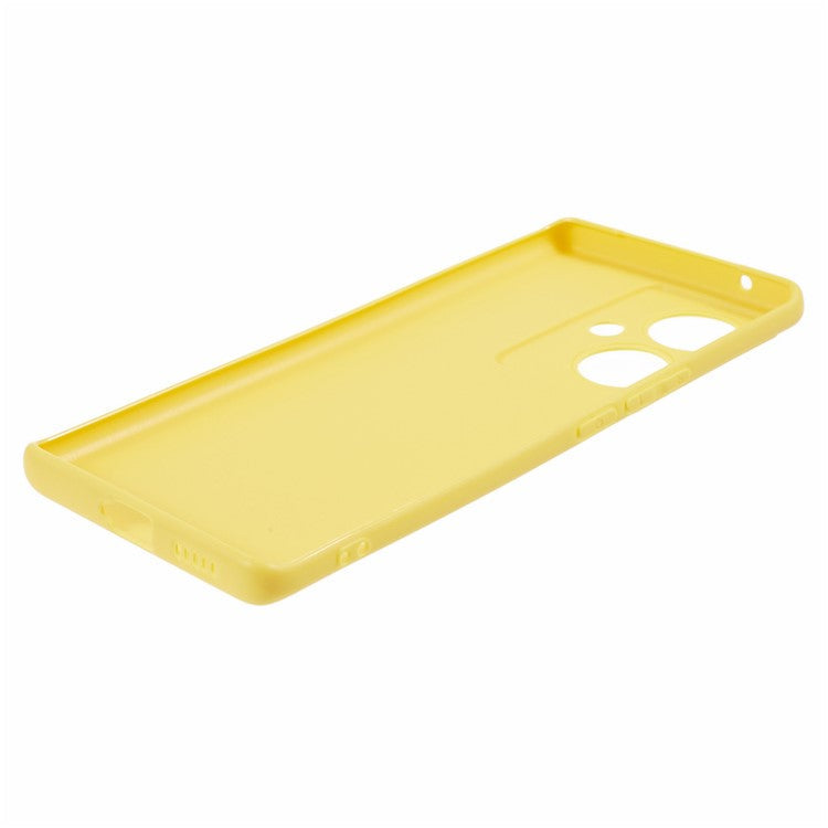 Glossy Phone Case for vivo Y78+ 5G , Candy Color Precise Cutout TPU Back Cover - Yellow