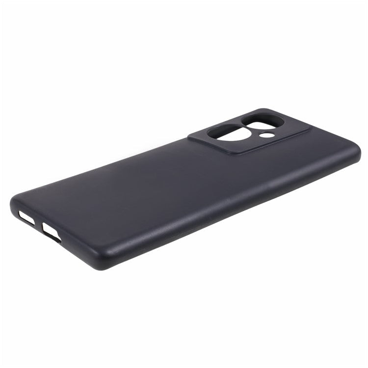 Glossy Phone Case for vivo Y78+ 5G , Candy Color Precise Cutout TPU Back Cover - Black