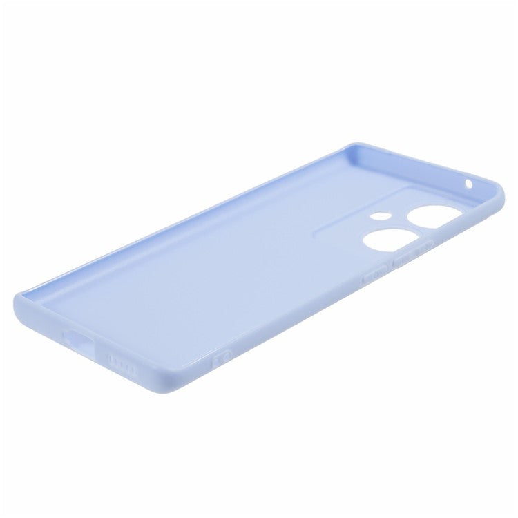 Glossy Phone Case for vivo Y78+ 5G , Candy Color Precise Cutout TPU Back Cover - Light Purple