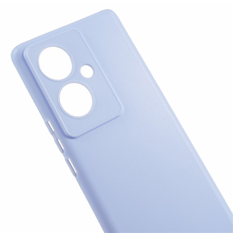 Glossy Phone Case for vivo Y78+ 5G , Candy Color Precise Cutout TPU Back Cover - Light Purple