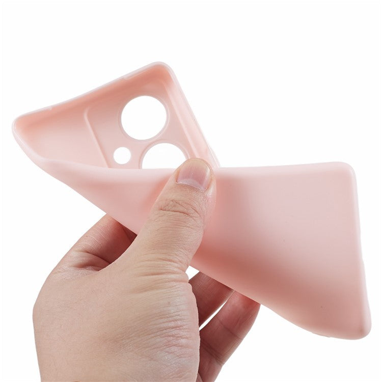 Glossy Phone Case for vivo Y78+ 5G , Candy Color Precise Cutout TPU Back Cover - Light Pink