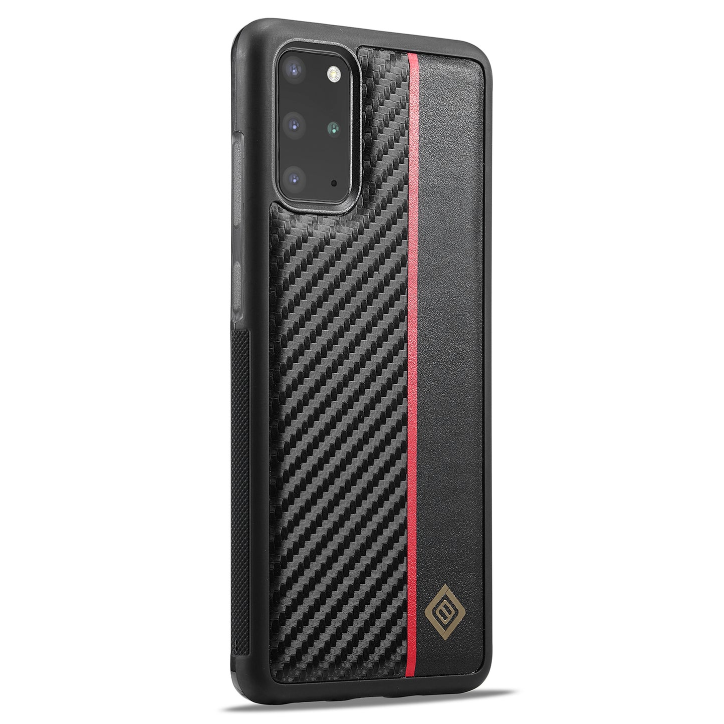 LC.IMEEKE For Samsung Galaxy S20 Plus 4G / 5G Phone Cover Carbon Fiber Texture Leather+TPU+EVA Back Case