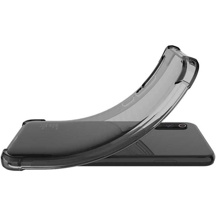 IMAK For Asus Zenfone 10 5G Phone Case Four Corner Anti-drop Clear TPU Back Cover - Transparent Black