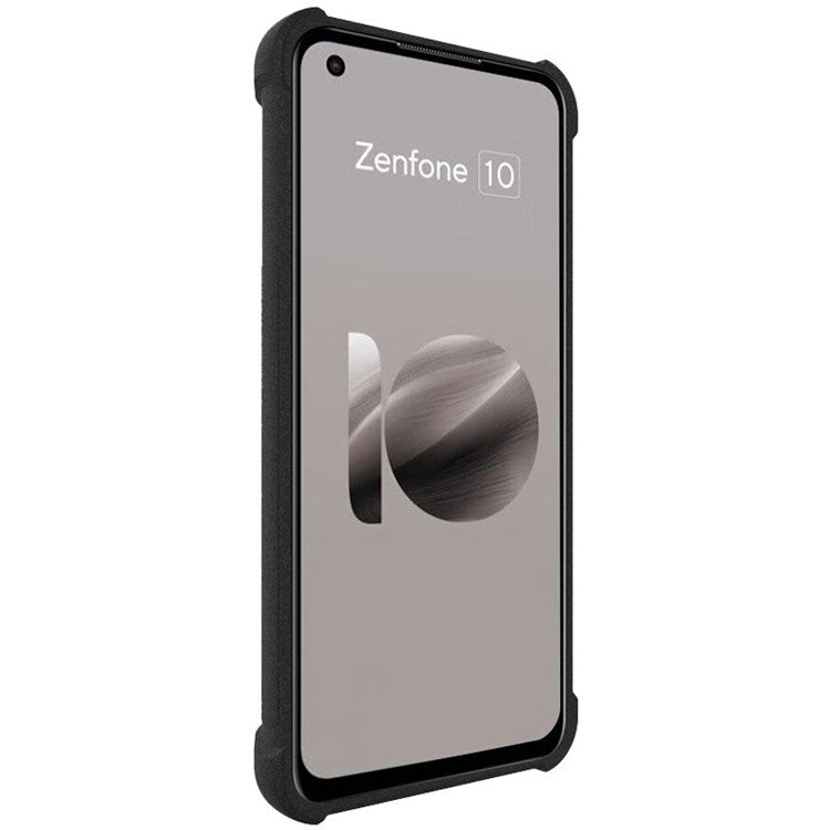 IMAK For Asus Zenfone 10 5G Matte Phone Protective Case Soft TPU Shockproof Back Cover - Black