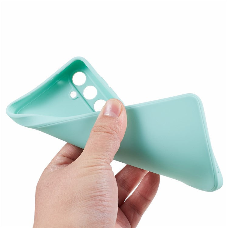 For Samsung Galaxy M54 5G / F54 5G Straight Edge Phone Case Precise Cutout Anti-scratch TPU Cover - Baby Blue
