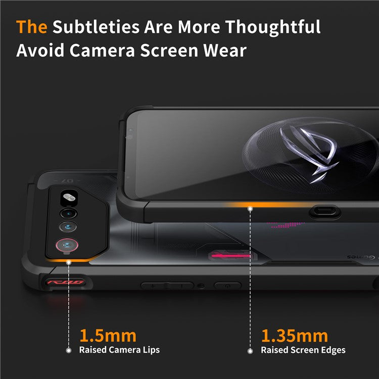 For Asus ROG Phone 6 5G / ROG Phone 7 5G Anti-Scratch Phone Case Hard PC+TPU Phone Cover