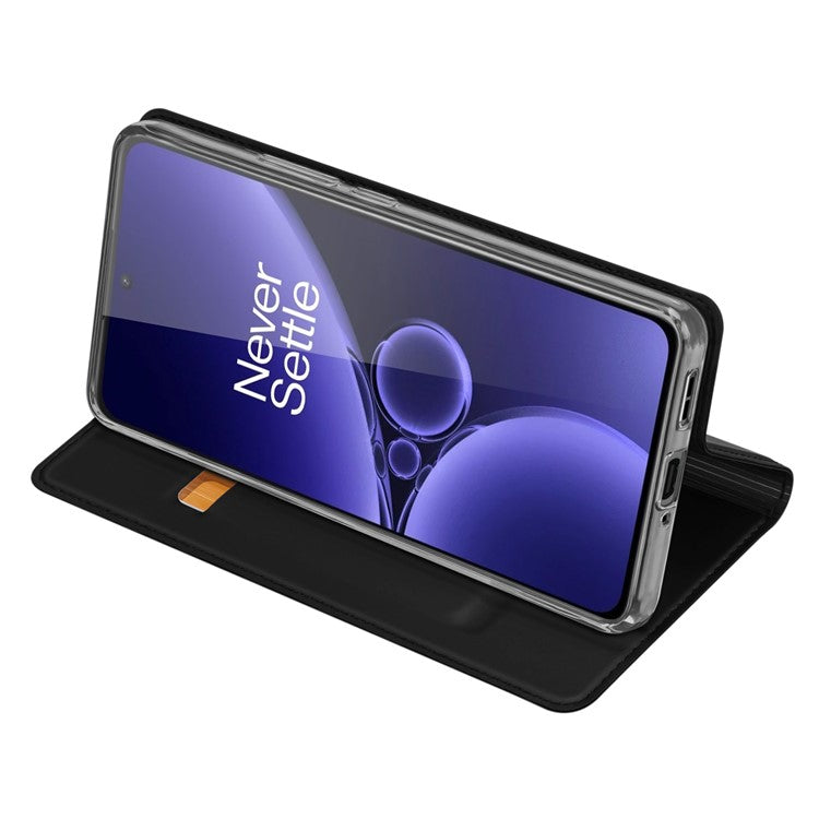 DUX DUCIS Skin Pro Series for OnePlus Nord CE3 5G Leather Anti-fall Stand Cover Card Holder Phone Case - Black