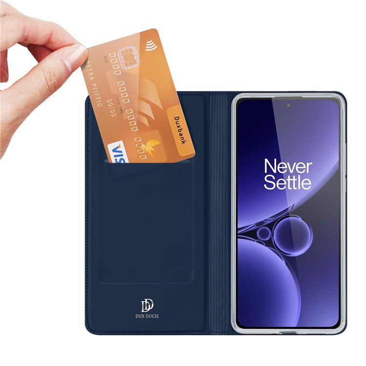 DUX DUCIS Skin Pro Series for OnePlus Nord CE3 5G Leather Anti-fall Stand Cover Card Holder Phone Case - Blue