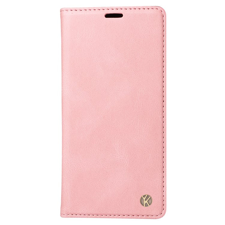 YIKATU YK-004 For Samsung Galaxy A54 5G Skin-touch Folio Flip Leather Cover Stand Wallet Phone Case - Pink