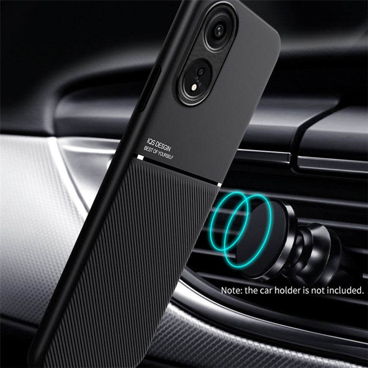 PU Leather+TPU Phone Case for Oppo A1 Pro 5G / Reno8 T 5G , Magnetic Car Mount Anti-drop Phone Cover - Red