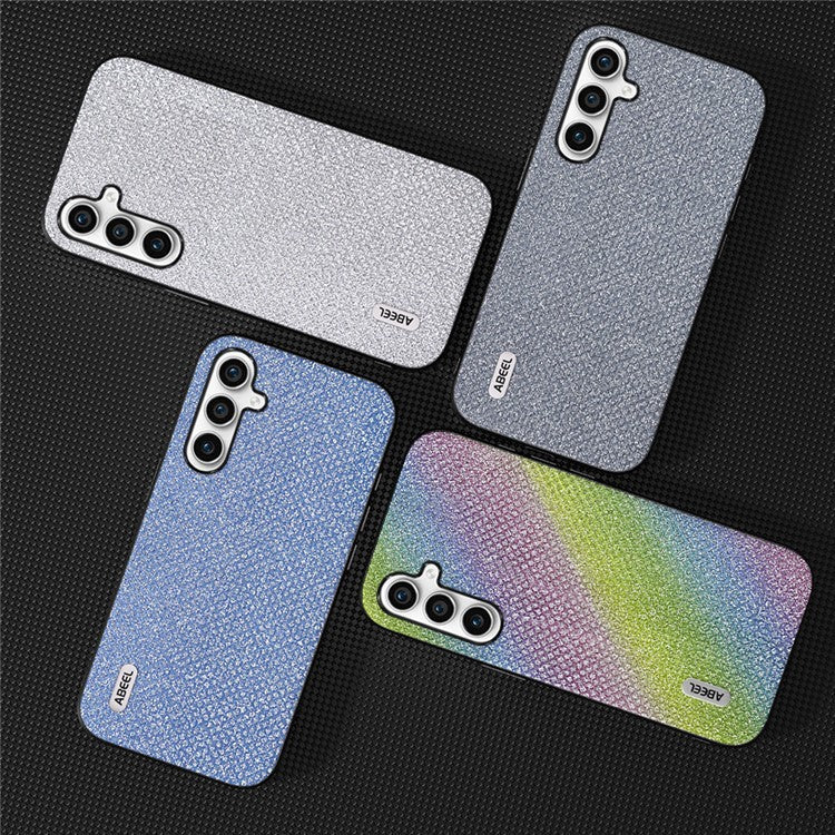 ABEEL For Samsung Galaxy A34 5G PU Leather+PC+TPU Bling Rhinestone Texture Back Case Phone Cover - Blue