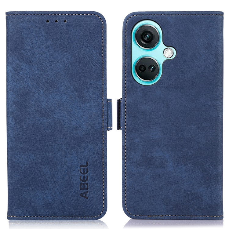ABEEL For OnePlus Nord CE3 5G Wallet Leather Phone Case Stand Retro Texture Phone Cover - Blue