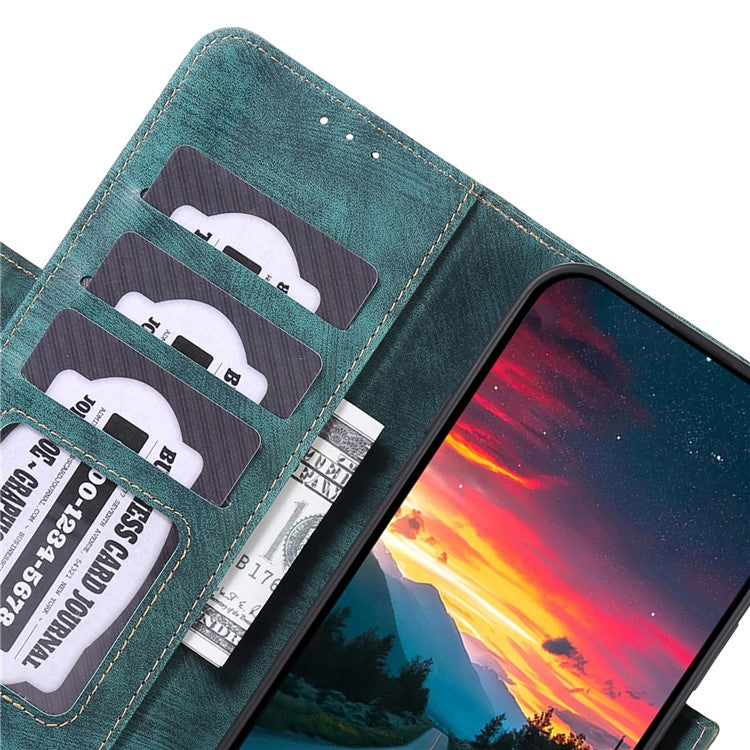 ABEEL For OnePlus Nord CE3 5G Wallet Leather Phone Case Stand Retro Texture Phone Cover - Green