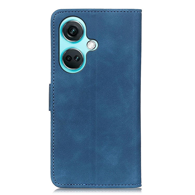 KHAZNEH For OnePlus Nord CE3 5G Retro Texture Wallet Leather Case Stand Mobile Phone Cover - Blue