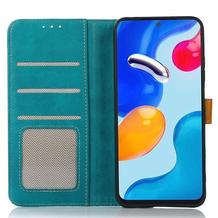 For OnePlus Nord CE3 5G Phone Case Stand Wallet Shockproof Calf Texture PU Leather Cover Shell - Light Green