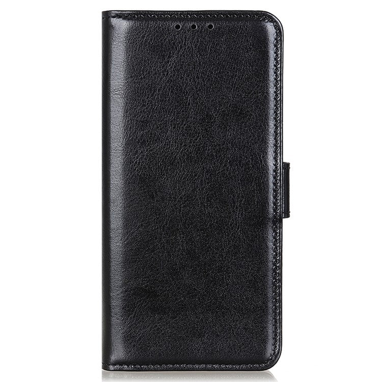 For OnePlus Nord CE3 5G Crazy Horse Texture Cover Wallet PU Leather Stand Cell Phone Case - Black