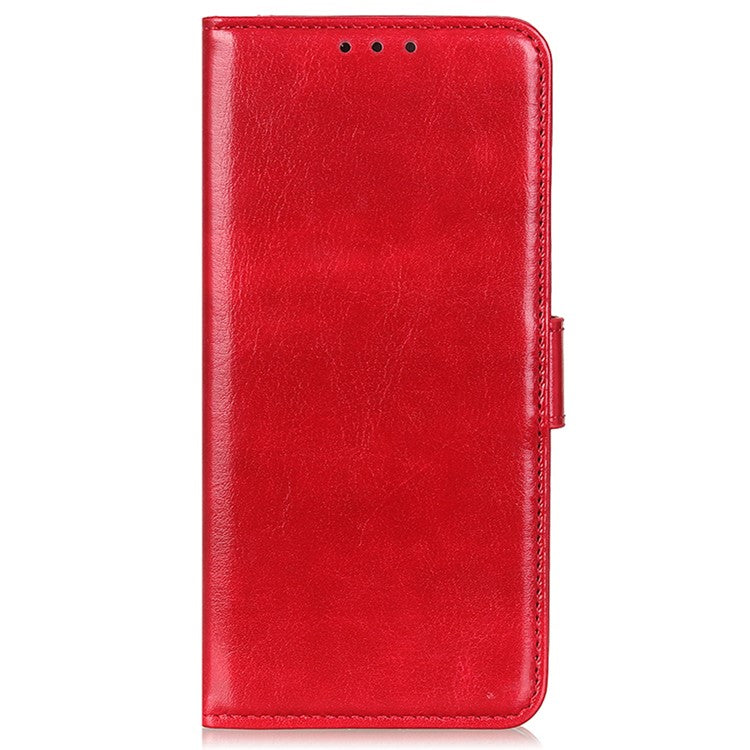 For OnePlus Nord CE3 5G Crazy Horse Texture Cover Wallet PU Leather Stand Cell Phone Case - Red