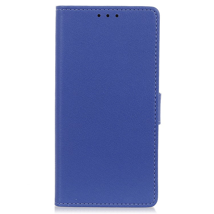 For OnePlus Nord CE3 5G Phone Cover PU Leather Shell Stand Wallet Textured Cell Phone Case - Blue