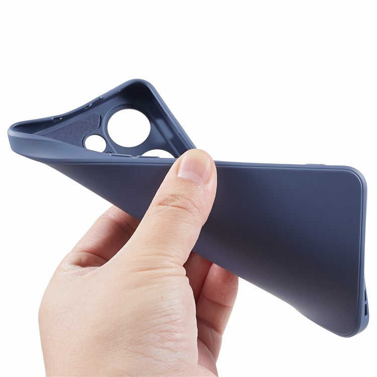 TPU Case for OnePlus Ace 2V / Nord 3 5G , Rubberized Surface Fiber Lining Shockproof Phone Cover - Lavender Grey